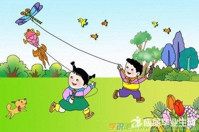 小孩放风筝英语作文